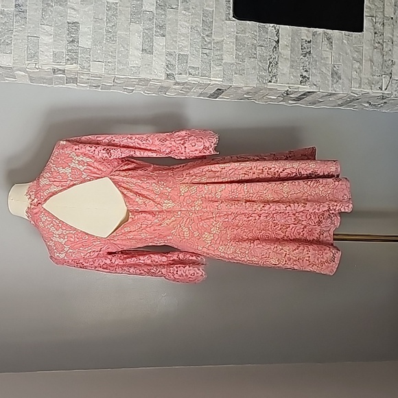Eliza j lace dress size 6 dust pink - Picture 4 of 5